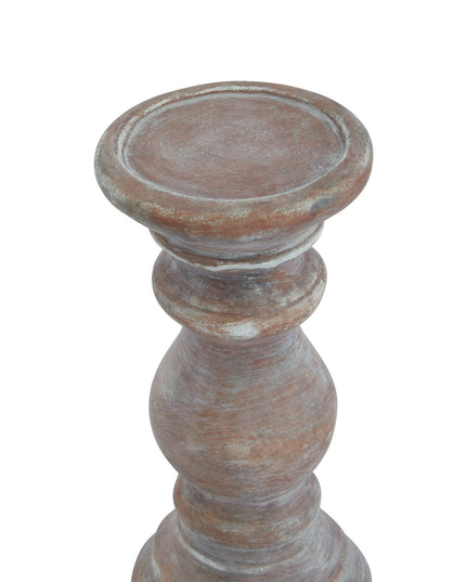 Siena Small Brown  Column Candle Holder