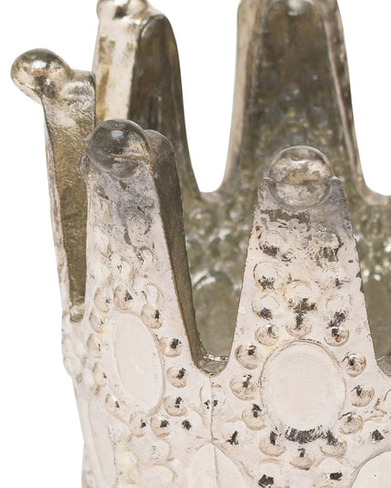 Silver Crown Tealight Holder