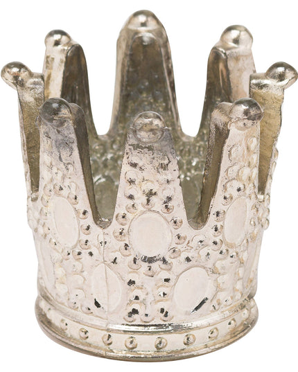 Silver Crown Tealight Holder