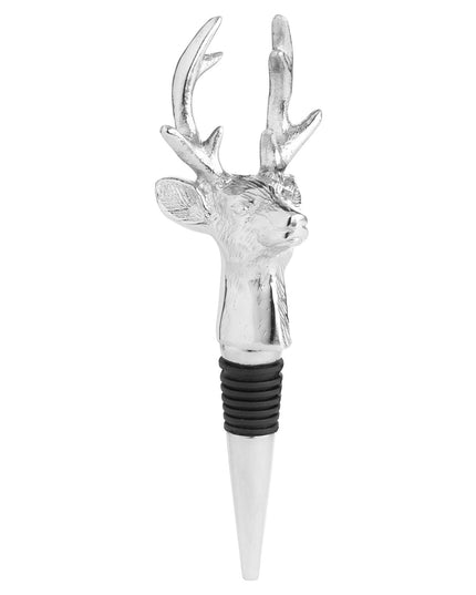 Silver Nickel Reindeer Bottle Stopper