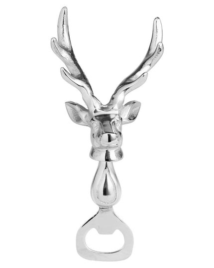 Silver Nickel Stag Head Detail Bottle Opener