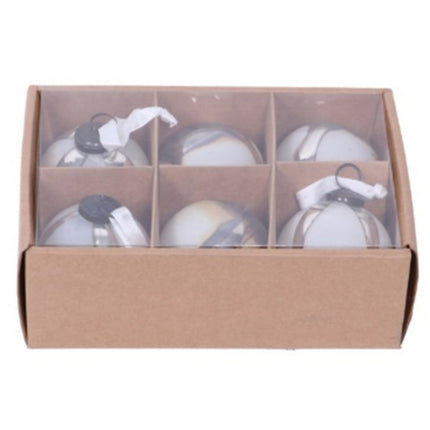 Silver Ombre Set Of 6 Baubles