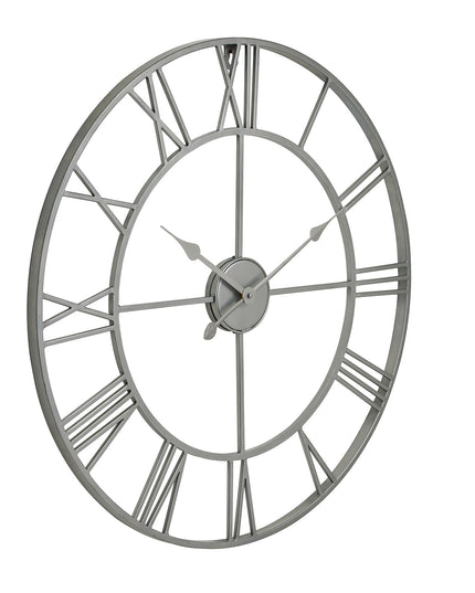 Silver Skeleton Wall Clock
