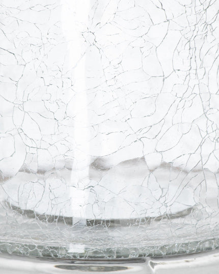 Silver Smoked Midnight Glass Top Tall Candle Pillar Holder