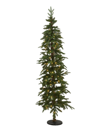 Slim Green Woodland Pre-Lit 200 Led Christmas Tree