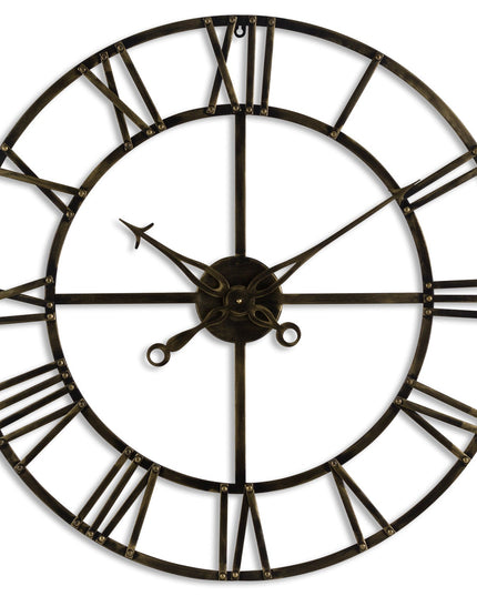 Small Antique Brass Skeleton Clock