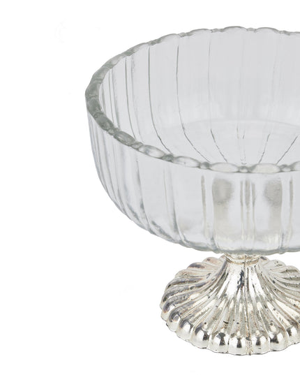 Small Fluted Glass Display Bowl