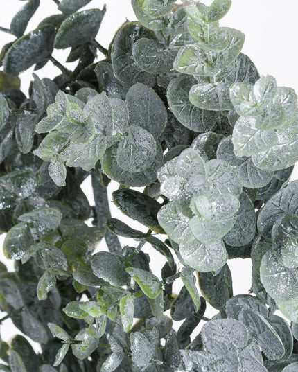 Small Frosted Eucalyptus Candle Wreath
