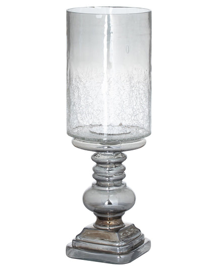 Smoked Midnight Glass Candle Holder