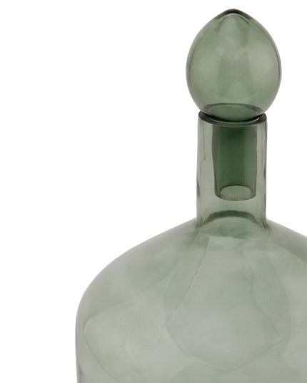 Smoked Sage Glass Bottle With Stopper