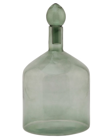 Smoked Sage Glass Bottle With Stopper