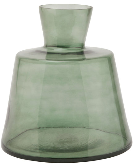 Smoked Sage Glass Large Ellipse Vase