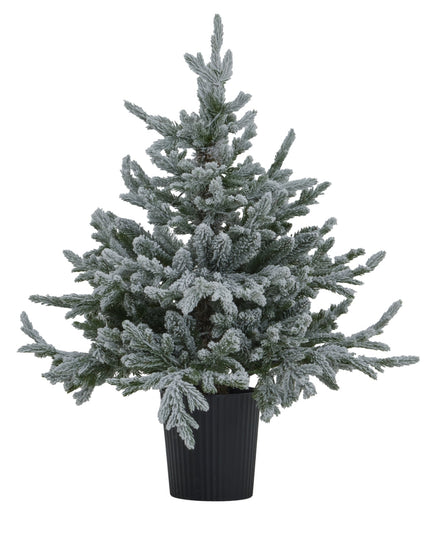 Snowy Forest Fir Pre-Lit Led 300L Christmas Tree In Pot