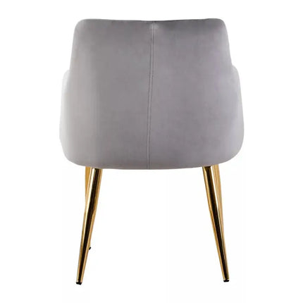 Tamzin Mink Velvet Angular Dining Chair