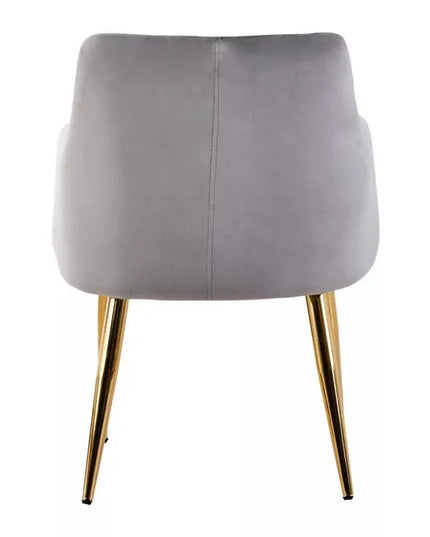 Tamzin Mink Velvet Angular Dining Chair
