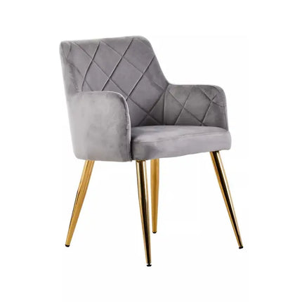 Tamzin Mink Velvet Angular Dining Chair