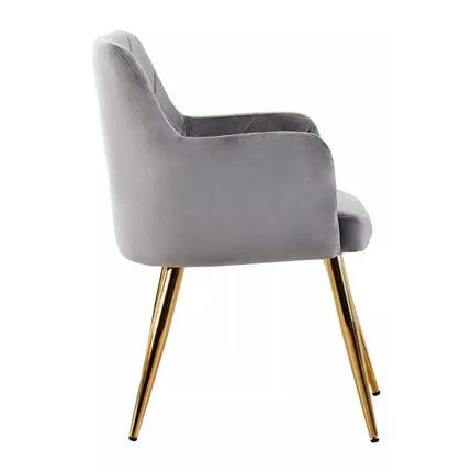 Tamzin Mink Velvet Angular Dining Chair