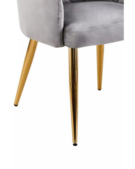 Tamzin Mink Velvet Angular Dining Chair