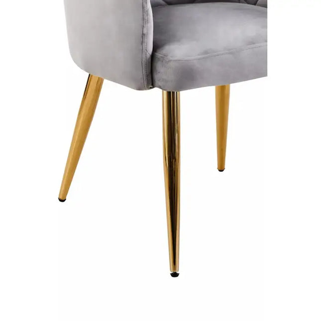 Tamzin Mink Velvet Angular Dining Chair