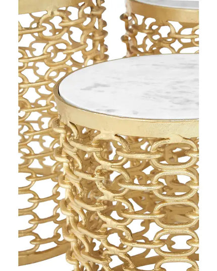 Templar Set Of Three Aluminium Side Tables