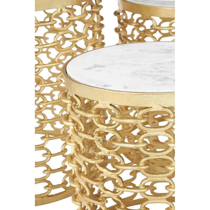 Templar Set Of Three Aluminium Side Tables