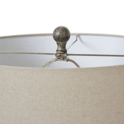 Textured Table Lamp With Linen Shade