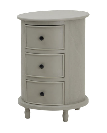The Camden Collection 3 Drawer Round Side Table