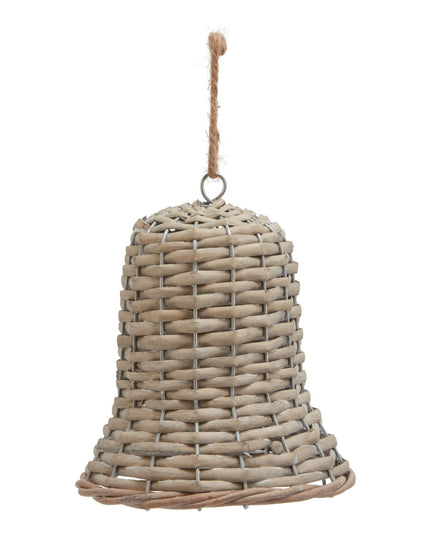 The Noel Collection Large Wicker Bell Decoration