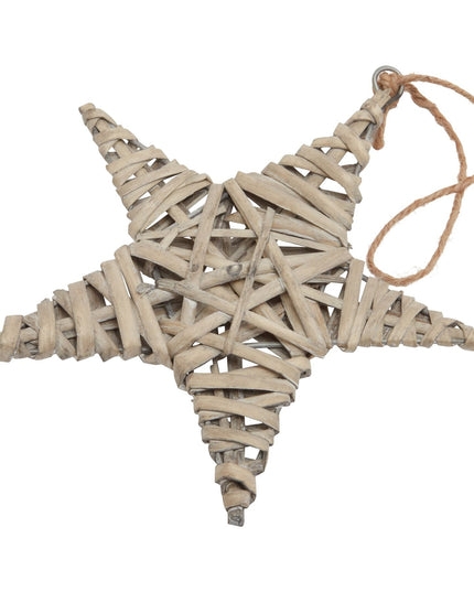 The Noel Collection Medium Wicker Star Decoration