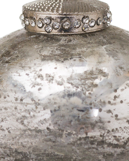 The Noel Collection Silver Christmas Teardrop Bauble