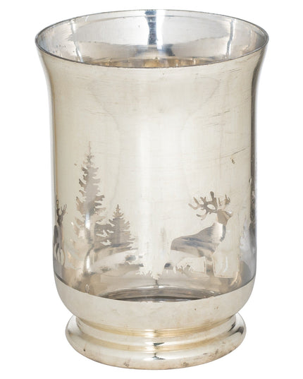 The Noel Collection Silver Forest Large Candle Holder