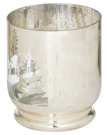 The Noel Collection Silver Forest Medium Candle Holder