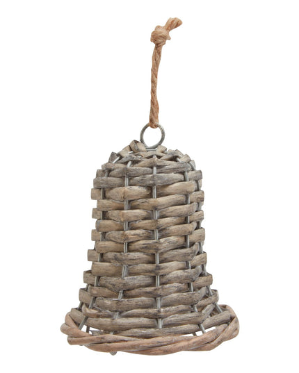 The Noel Collection Small Wicker Bell Decoration