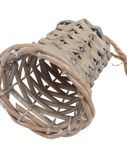 The Noel Collection Small Wicker Bell Decoration