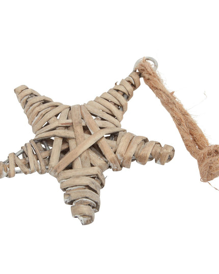 The Noel Collection Small Wicker Star Decoration