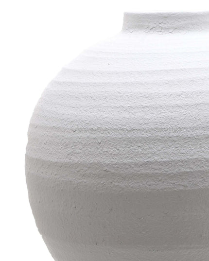 Tiber Large Matt White Ceramic Vase