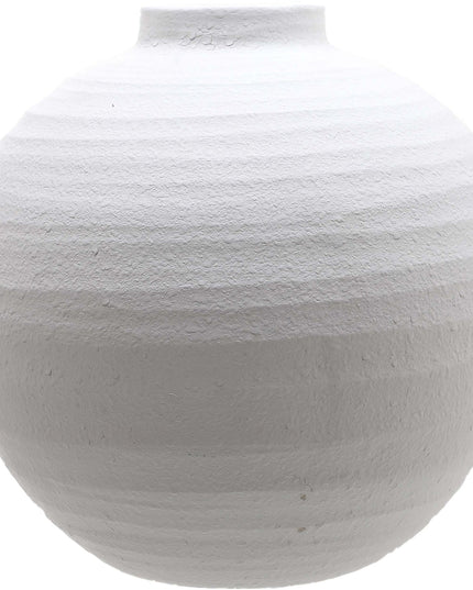 Tiber Large Matt White Ceramic Vase