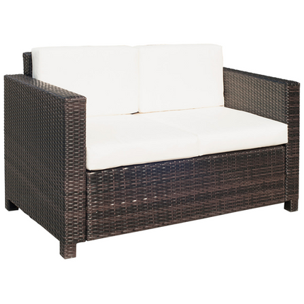 Outdoor Double Armchair - Comfortable PE Rattan Seating for Two
