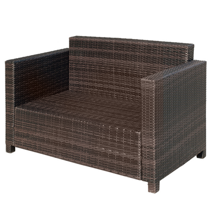 Outdoor Double Armchair - Comfortable PE Rattan Seating for Two