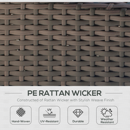 Outdoor Double Armchair - Comfortable PE Rattan Seating for Two