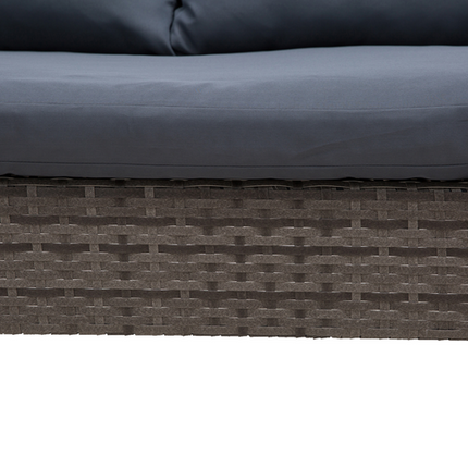 3-Seater Outdoor Garden PE Rattan Furniture Set Grey