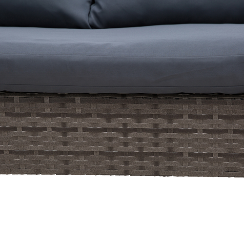 3-Seater Outdoor Garden PE Rattan Furniture Set Grey