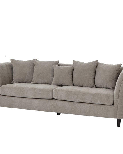 Vesper Taupe Cushion Back Three Seater Sofa