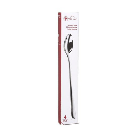Vinsani 8pcs SS Long Handle Latte Spoons 0000259