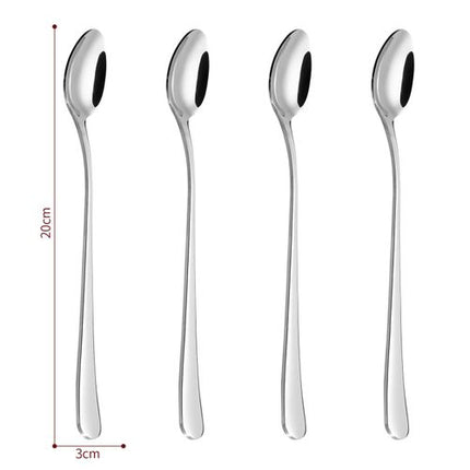 Vinsani 8pcs SS Long Handle Latte Spoons 0000259