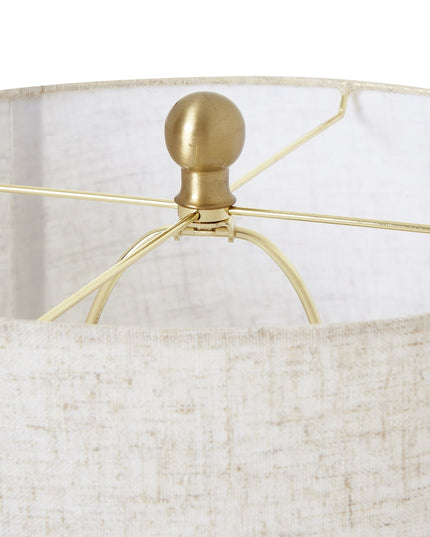 White Wash Bulbous Wicker Table Lamp With Linen Shade