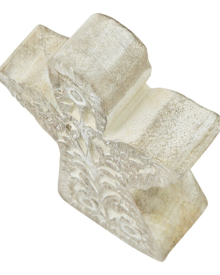 White Wash Collection Patterned Large Angel Decoration