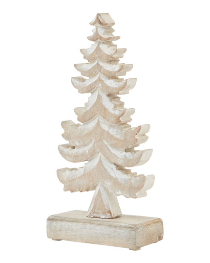 White Wash Collection Wooden Tiered Tree Decoration