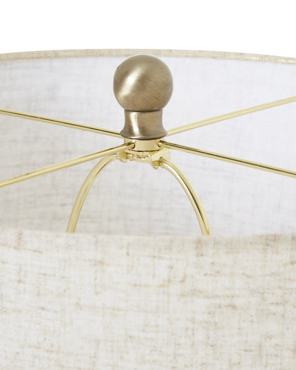 White Wash Wicker Globe Table Lamp With Linen Shade