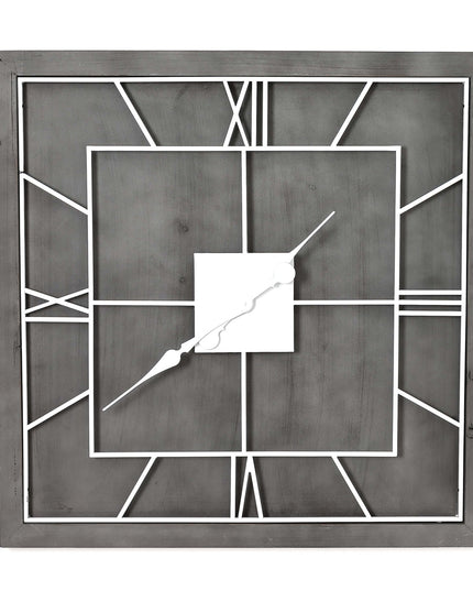 Williston Grey Square Wall Clock